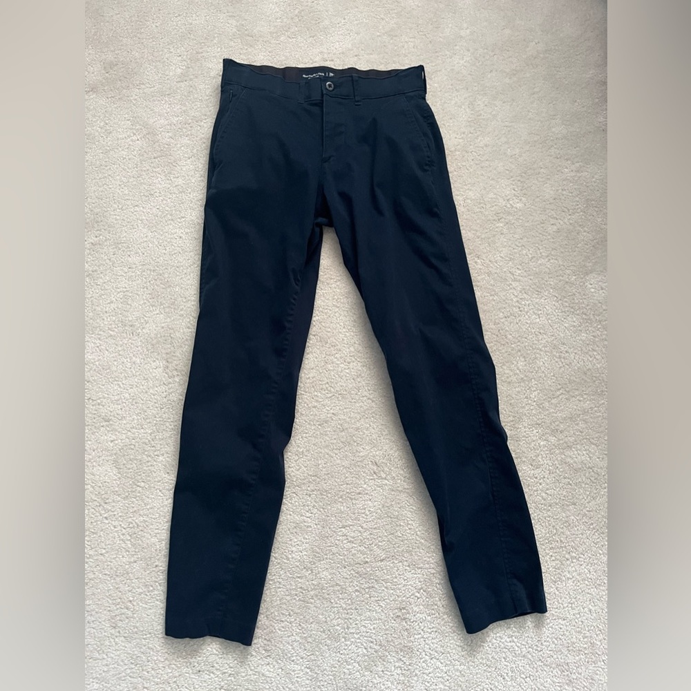 Abercrombie & Fitch Men's Navy Chinos